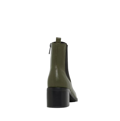 Womens Hush Puppies Sublime Dark Olive Heel Boots-4