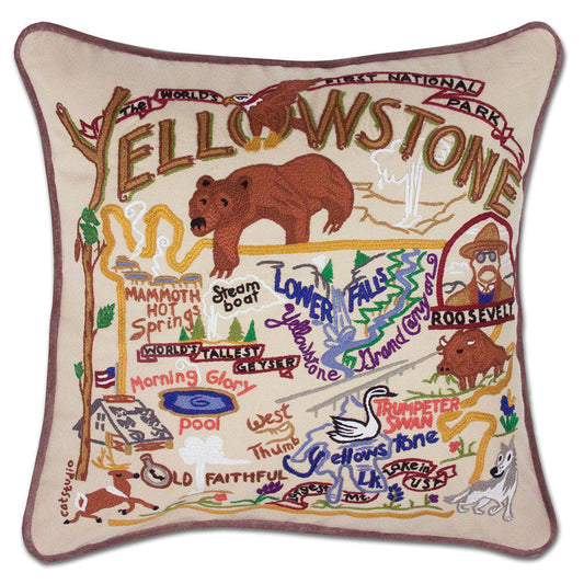 Yellowstone Hand-Embroidered Pillow-0
